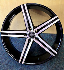 24 Versante Ve228-m Wheel 24x9.5 6x139.7 25 Cb 78.1 Black Machined Rim 