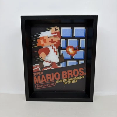 Super Mario Bros Nintendo Entertainment System Holographic 3D Framed art 9x11 - Image 1 of 4