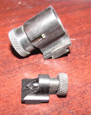 Vintage Lyman Aug 17 Front Hooded Sight W Glare Disc Rear Sight