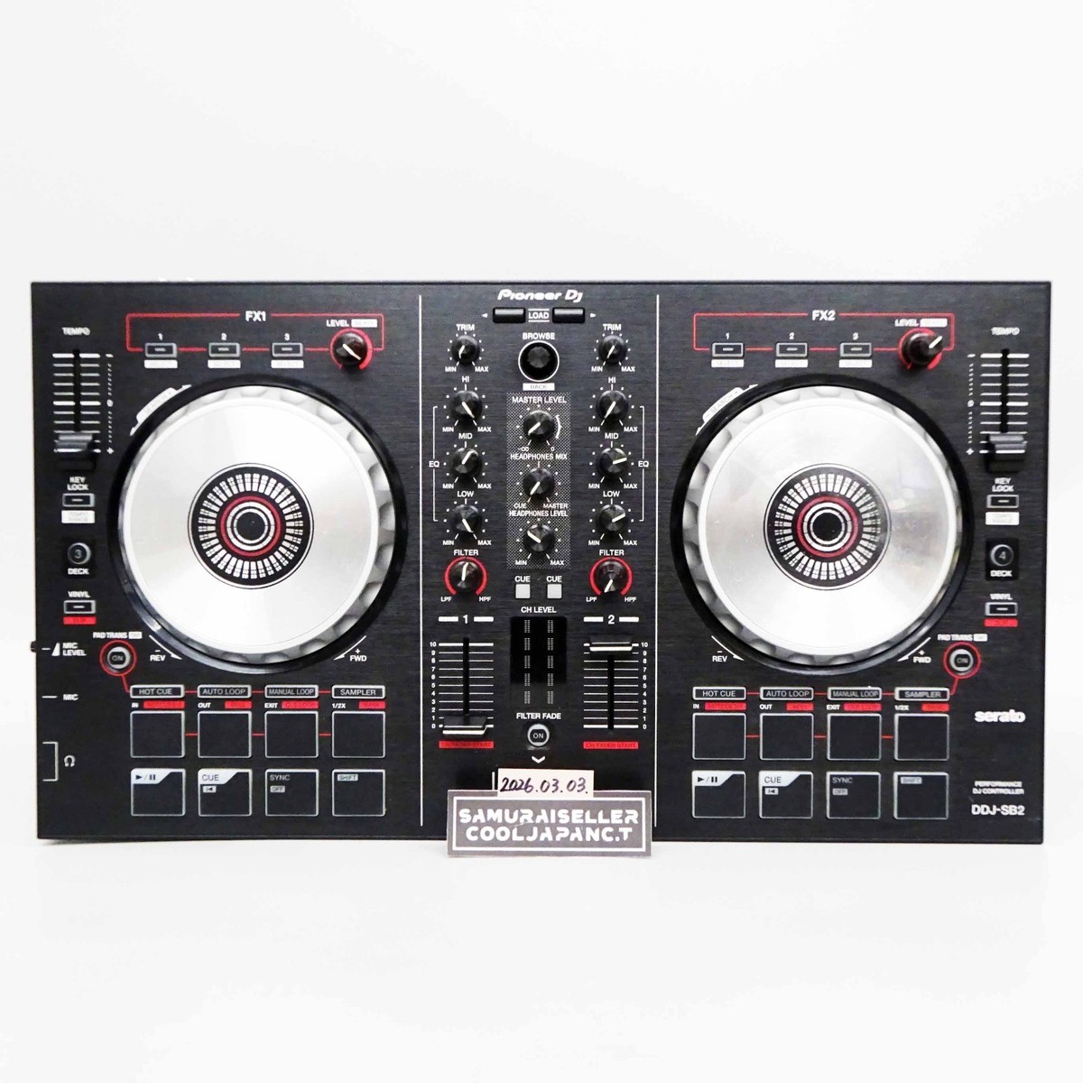 Pioneer DJ DDJ-SB2 Black DJ Controller 2-Channel Serato DJ Pro