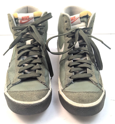 Nike Blazer Mid  77 Pro Club Oil Green Men s 8.5 Leather Suede High Top