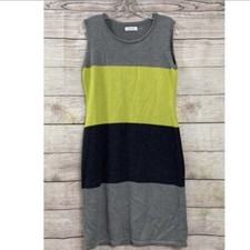 Calvin Klein Knit Sweater Dress Sleeveless Size Medium Colorblock