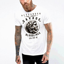 Alexander The Great Greek Warrior Military T-shirt Macedonia King Greco Roman