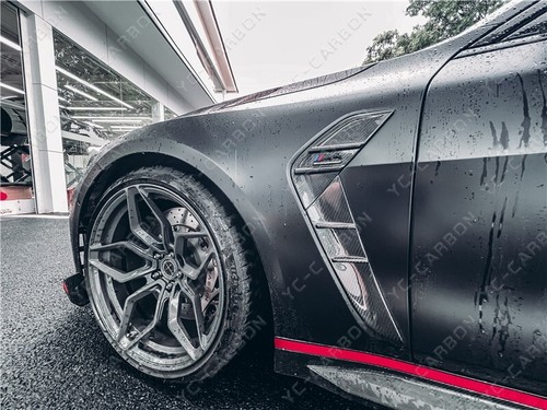 DRY CARBON Kit For 21-23 BMW G82 M4 csl-style Front Fender Vents Garnish Addon - Foto 18 di 20