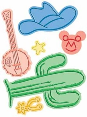 Out West Cuttlebug Disney Die & Embossing Folder Cowboy Cactus 37-1749 NEW! - Image 1 of 3