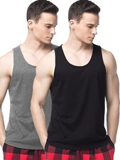 2 Pack Men's Gym Muscle Workout Tank Top Bodybuilding Fitness Sleeveless T-shirt