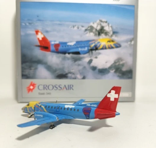 Herpa 1:200 Crossair SAAB 340A / 340 Childrens Contest Winner Colors HB-AHD - Image 3 of 4