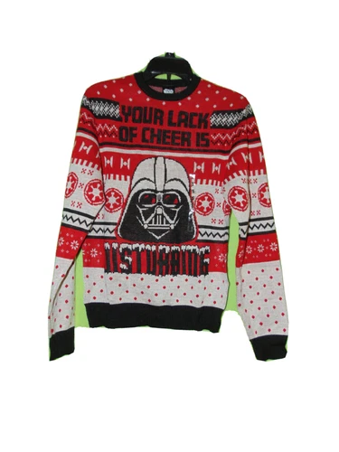 NEW Star Wars Darth Vader Lack Of Cheer Ugly Christmas Sweater Small NWT