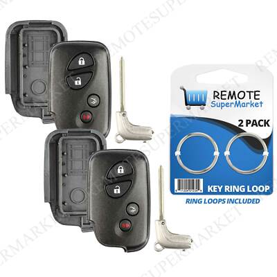 2 Replacement for Lexus 11-16 CT200h 07-12 ES350 06 GS300 Remote Fob Shell Case