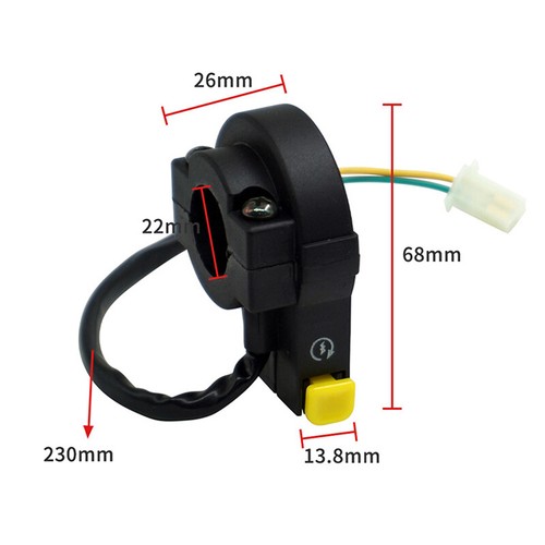 Motorcycle Handlebar Start Switch Push Button Fog Spot Signal Light - Picture 3 of 5