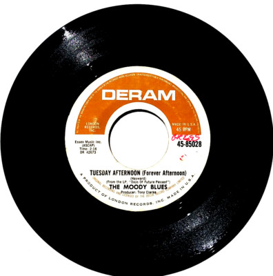 MOODY BLUES - Tuesday Afternoon / Another Morning Vinyl 45rpm  Deram 85028