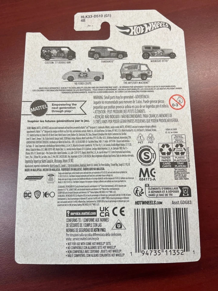 Hot Wheels 2023 100 лет WB The Mystery Machine с Looney Toons A12 - Изображение 2 из 2