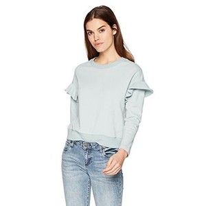 ruffle shoulder sweatshirt