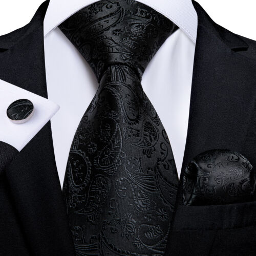 Reino Unido 100 % seda para hombre corbata de cachemira conjunto de corbatas azules a rayas florales negras corbatas de boda - Imagen 112 de 248