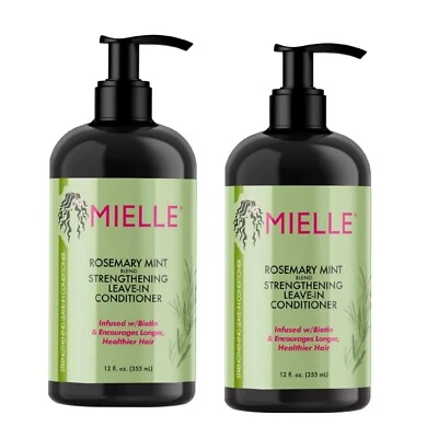 MIELLE ORGANICS 2x Mielle stärkende Leave In Conditioner Rosmarin neuwertig Mischung 12 Unzen/355 ml