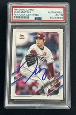 Yuki Matsui Signed 2021 Topps NPB Tohoku Rakuten Golden Eagles #178 AUTO PSA COA
