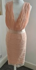 Boohoo Pink Lace Occasion Dress Size 10 