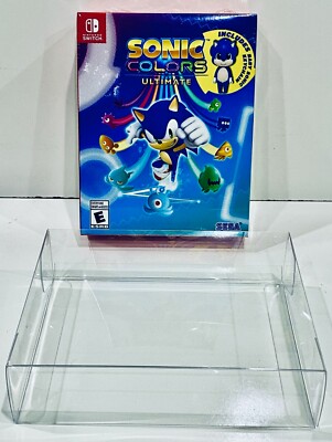1 Box Protector For SONIC COLORS ULTIMATE Nintendo Switch. Clear Display Case