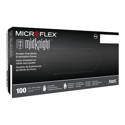 MICROFLEX MidKnight Nitrile Exam Glove Standard Cuff Length 2X-LARGE 100 per Box