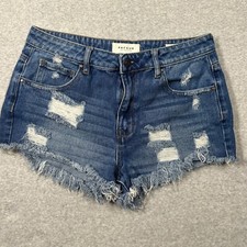 Pacsun High Rise Festival Shorts Women's 29 100 Cotton Distressed Medium Wash