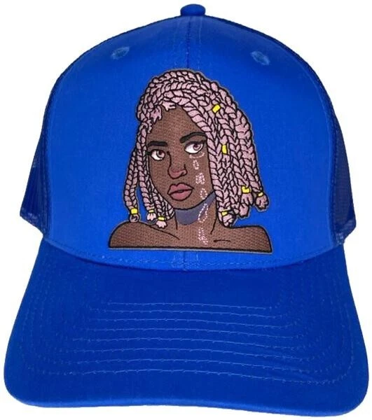 MV Trucker Sombrero NIÑA CON TRENZAS ROSAS - Gorra Algodón Ajustable Foto 2 de 4