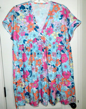 Women's Pastel Floral Dress Size 0XL-NWOT