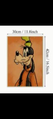 1 Pc Limited Edition Inspired Disney Cartoon Goofy Poster Print (Unframed)