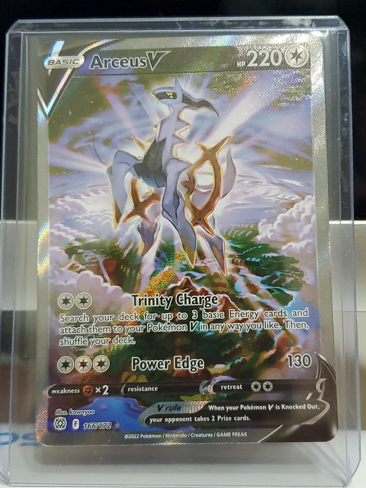 Arceus V 166/172 Alternate Art Full Art - Brilliant Stars Pokemon Card
