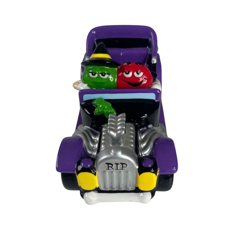 Plato de caramelo de coche Hot Rod de Halloween de M&M's cerámica púrpura negro galería 2003 - Imagen 5 de 10