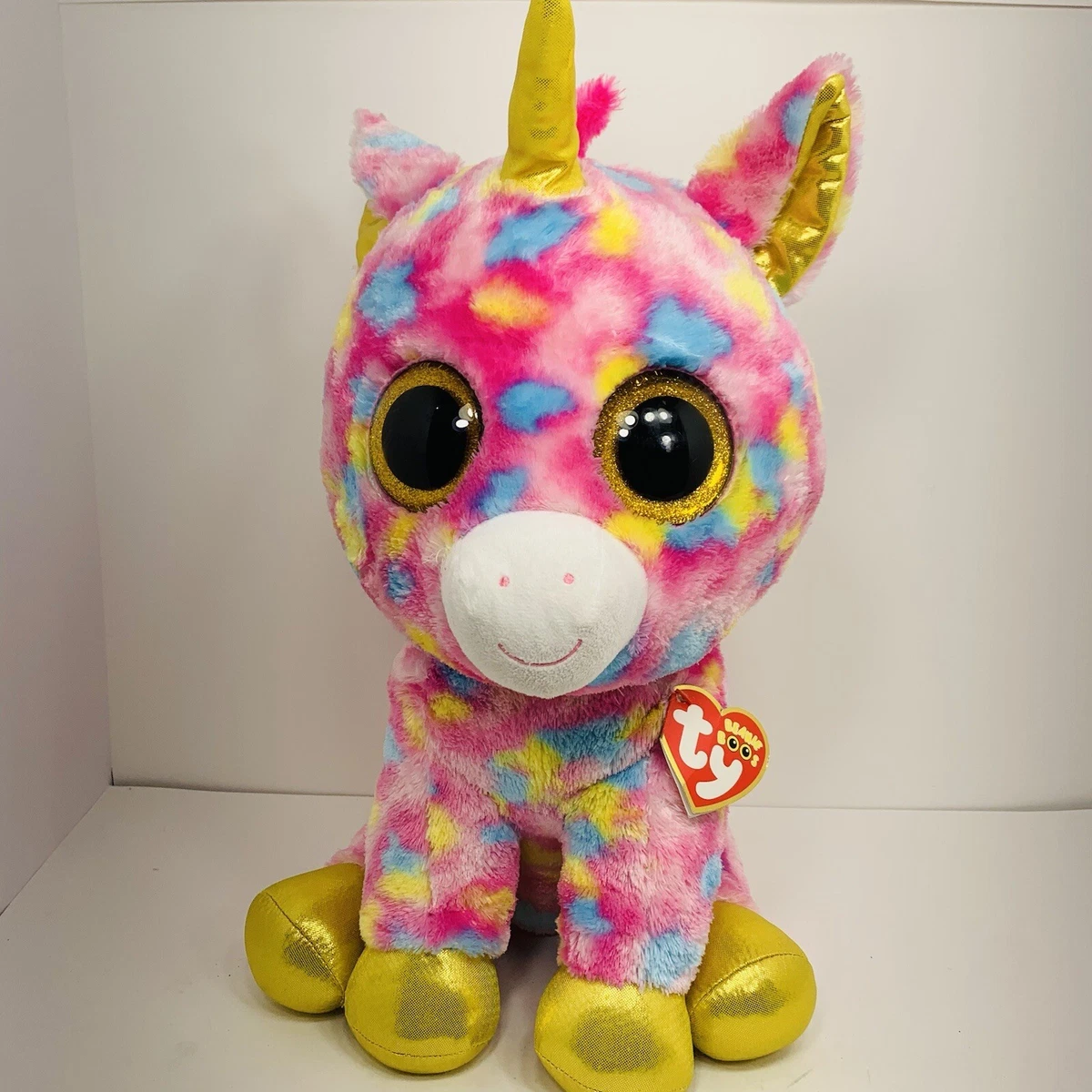 Jumbo Ty Beanie Boos Fantasia Large Pink Unicorn Pony Horse 17
