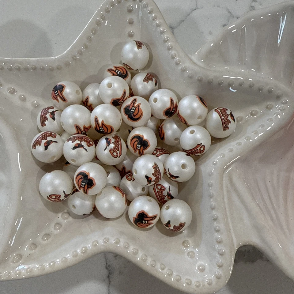 16 Mm Baltimore Orioles Beads - Image 2 of 3