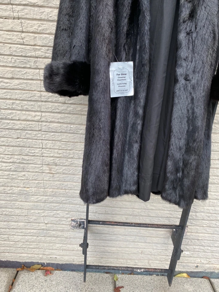 Real black Mink Fur Glamorous Women's Coat Size M Regular; US Size 8 By Nicola N - Image 3 of 4