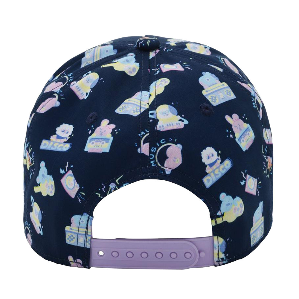 BT21 BTS Line Friends Pastel Music Curved Snapback Hat Cap Navy
