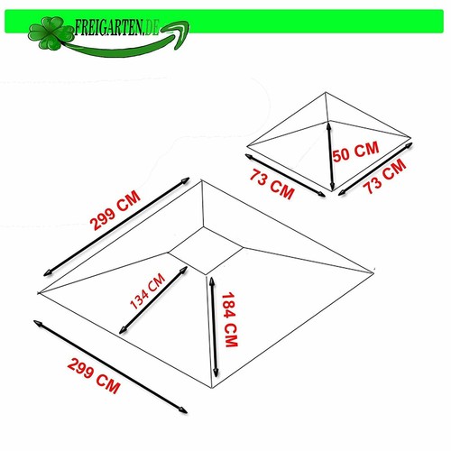 Ersatzdach für Pavillon 3x3 Meter Sand Antik Pavillon Wasserdicht M6 - Bild 9 von 42