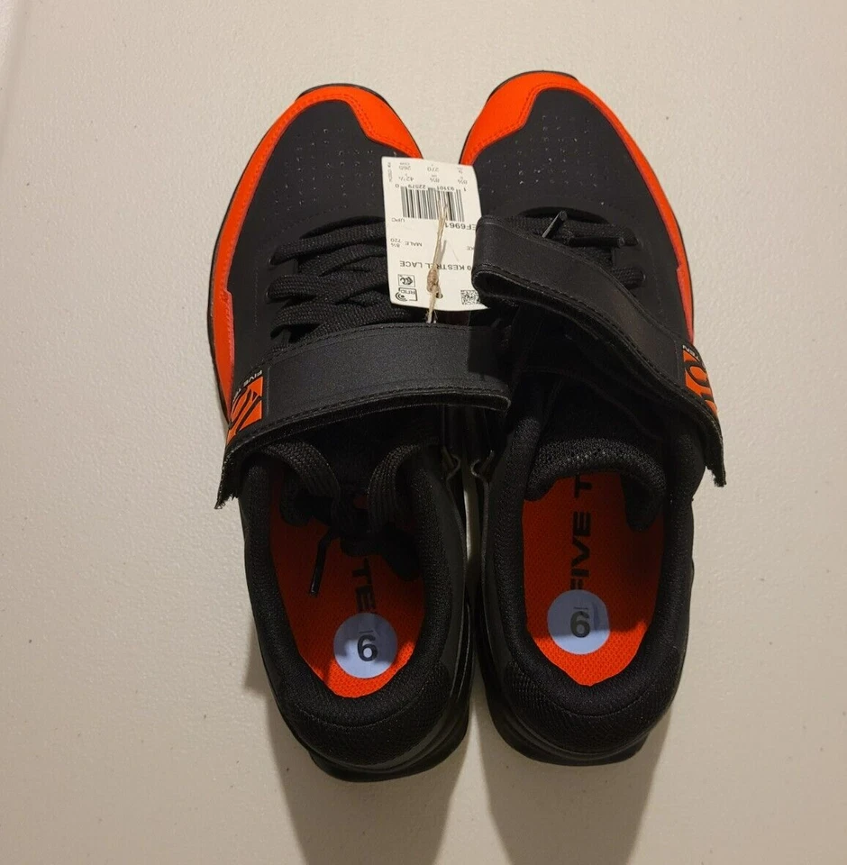 Five Ten Kestrel Lace Clipless Shoes | Core Black / Solar Red, size 9 - Image 2 of 4