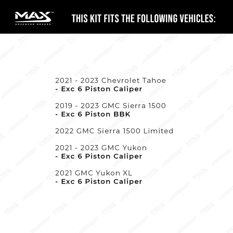 Front & Rear Brake Rotors + Ceramic Pads for Chevy Silverado 1500 GMC Sierra - Imagem 3 de 4