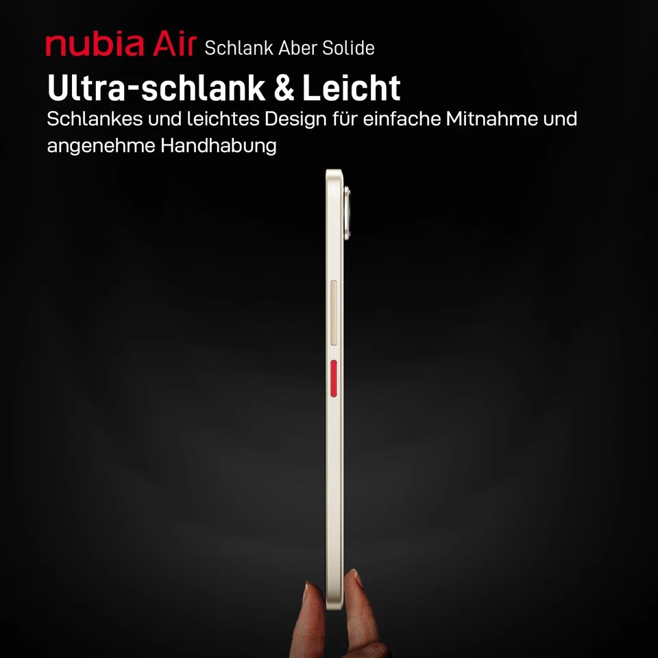 Nubia Air 5G 8GB + 256GB Gold Smartphone 6,78 Zoll Android 50 MP AMOLED - Bild 3 von 4