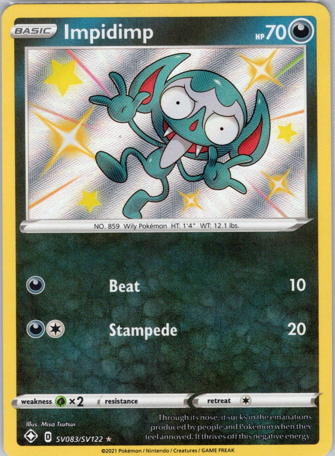 Impidimp SV083/SV122 Shiny Rare Shining Fates Shiny Vault NM