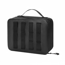 Wide Mouth Tool Bag Elastic Loops Portable Tool Organizer Multiple Pockets