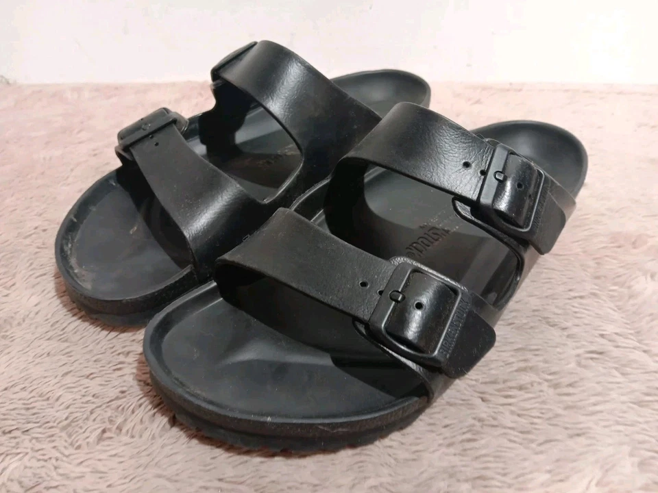 Sandalias Birkenstock Arizona EVA de goma negras sin cordones para hombre talla EU 43 US 9 Foto 4 de 4