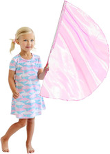 Worship Flags with Scalable Rod for Kids, 36" Soft Semicircle Flag for Dance Pra