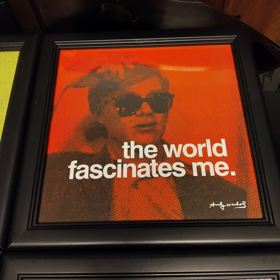 Juego de 4 impresiones personalizadas enmarcadas negras de Andy Warhol Quote 12x 12" por todos los carteles.Com Foto 4 de 4