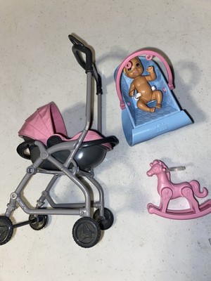 Barbie Skipper Babysitter Nursery baby Doll Bouncer Rocking Horse Stroller bears