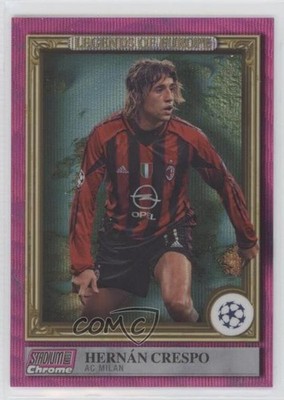 2022 Stadium Club Chrome UEFA Competitions Pink Wave Refractor Hernan Crespo ne1