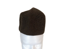 Men's Brown Handmade African Chieftaincy Hat. Size 6  21 Inches Round 