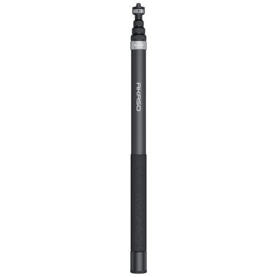 AKASO 118''/3m Invisible Selfie Stick - Carbon Fiber Extension Pole for Black 
