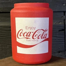 Vintage Coca Cola Can Koozie Betras USA Red & White Enjoy Logo - FREE SHIPPING