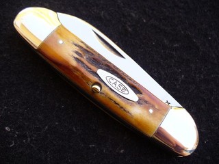 Vintage Case XX USA 52131 Pretty Stag Canoe Knife 10 dot 1970 NM