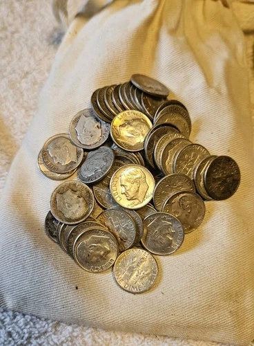 Silver - Lot of 3 Roosevelt Dimes 1946-1964 | 90% Silver | G+ to XF Mixed Grades