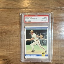 1984 Fleer Jason Thompson #267 Base Set PSA 10 Pittsburgh Pirates Baseball Card